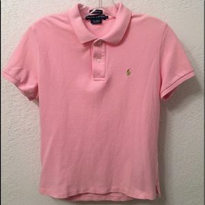 Ralph Lauren The Skinny Polo Pink Pullover Shirt L